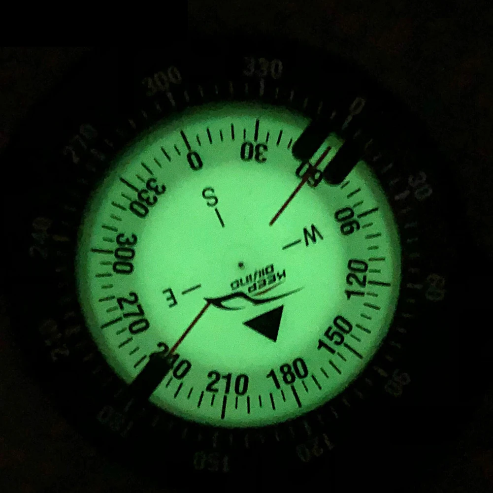 Reloj subacuático de buceo ajustable luminoso impermeable con brújula para acampar al aire libre