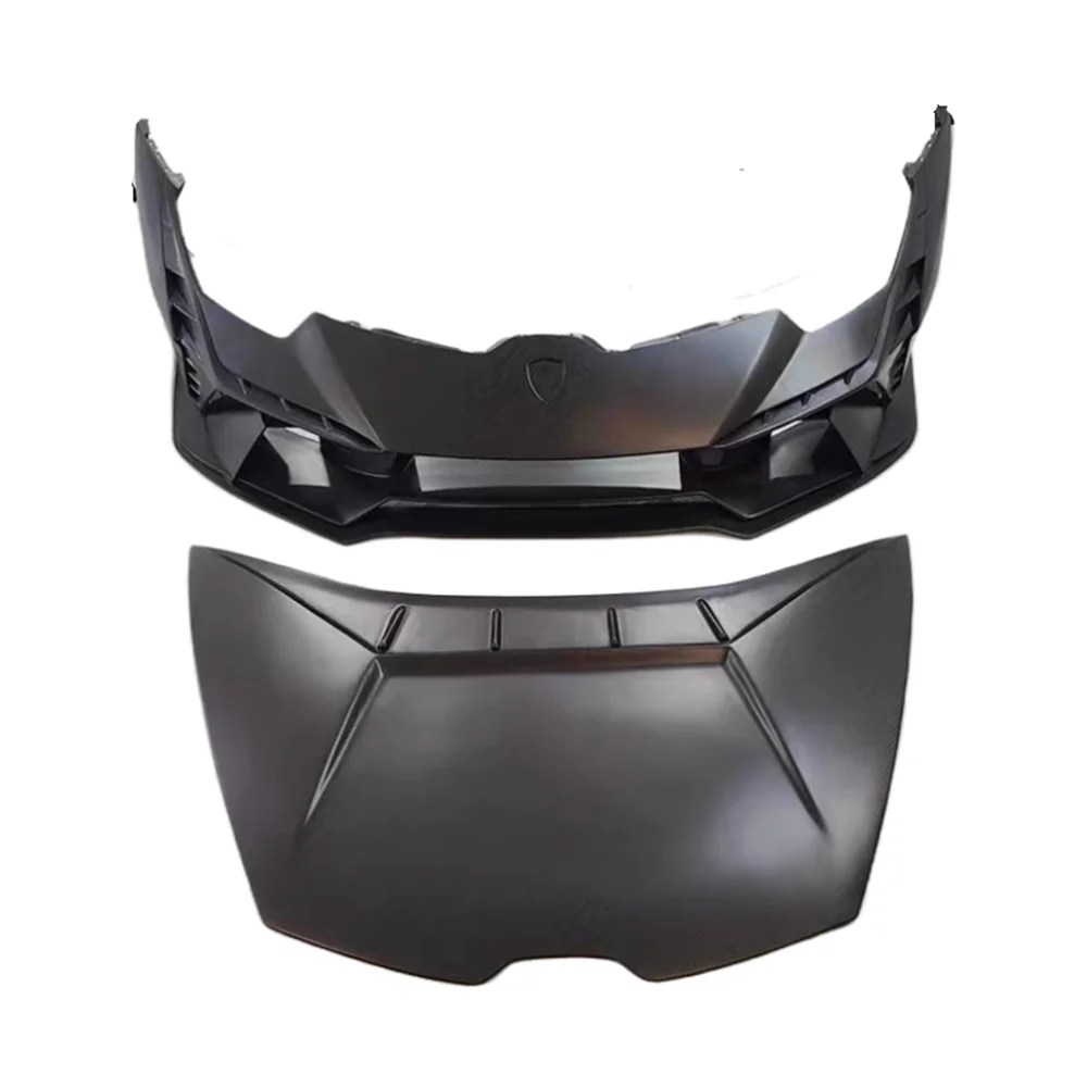 تستخدم لامبورغيني هوراكان LP610 LP580 EVO ترقية Tecnca نمط ألياف الكربون طقم الجسم المصد الأمامي محرك هود