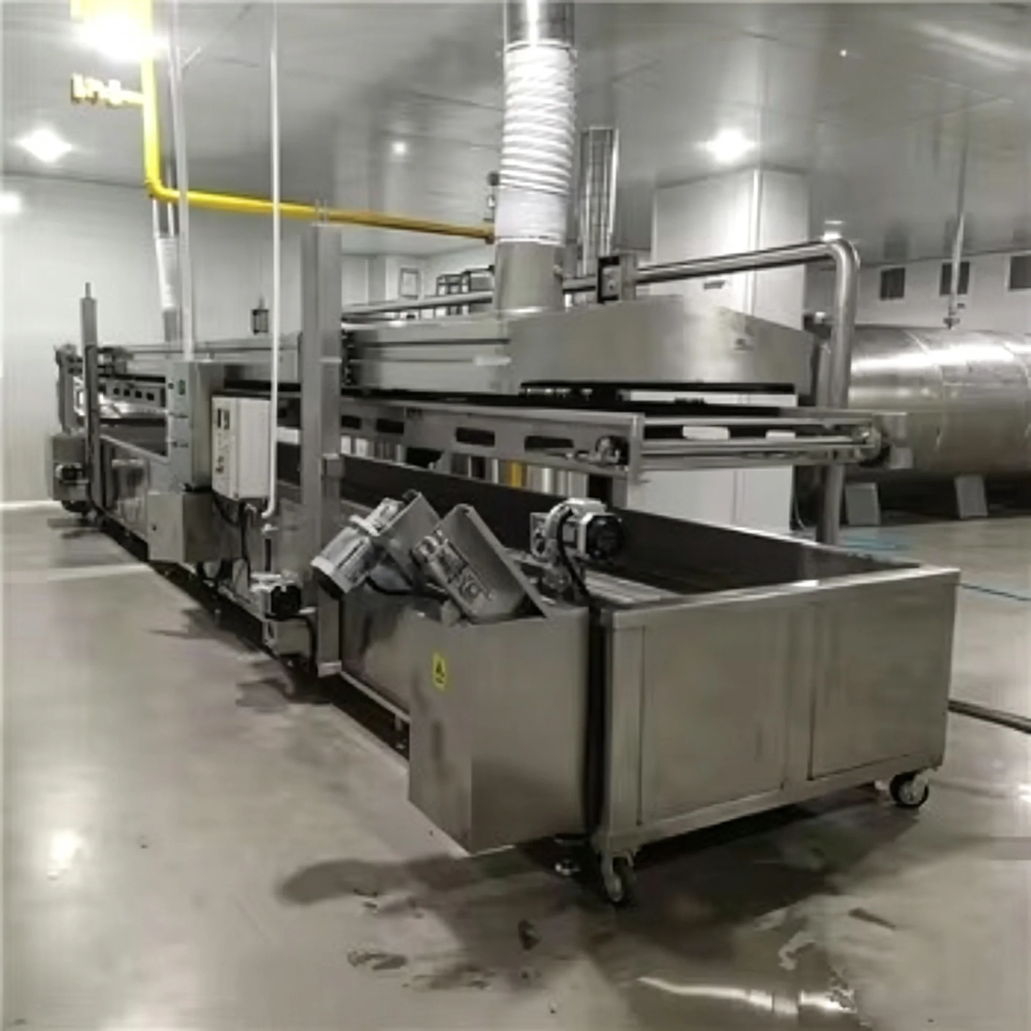 Continuous Conveyor Fryer Automatic Frying Line for Chicken/Fish Nuggets Peanuts Falafel Processing 304 Stainless Customized