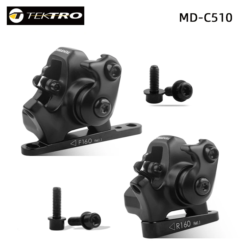 TEKTRO MD-C510 Cycling Caliper Brake Black Bike Mechanical Caliper Disc Brakes Road Bicycle Front Rear Disc Flat Mount