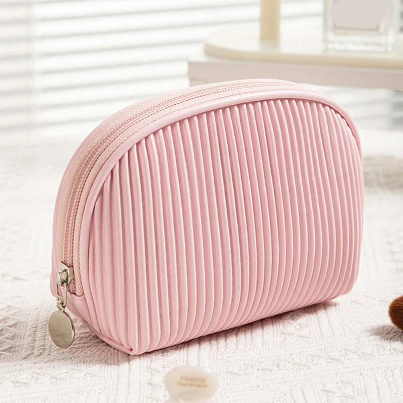 Zipper Toast Travel Makeup Bag for Women Cosmetic Bag Large Capacity Makeup Bag Storage Organizer PU Leather Toiletry Bag