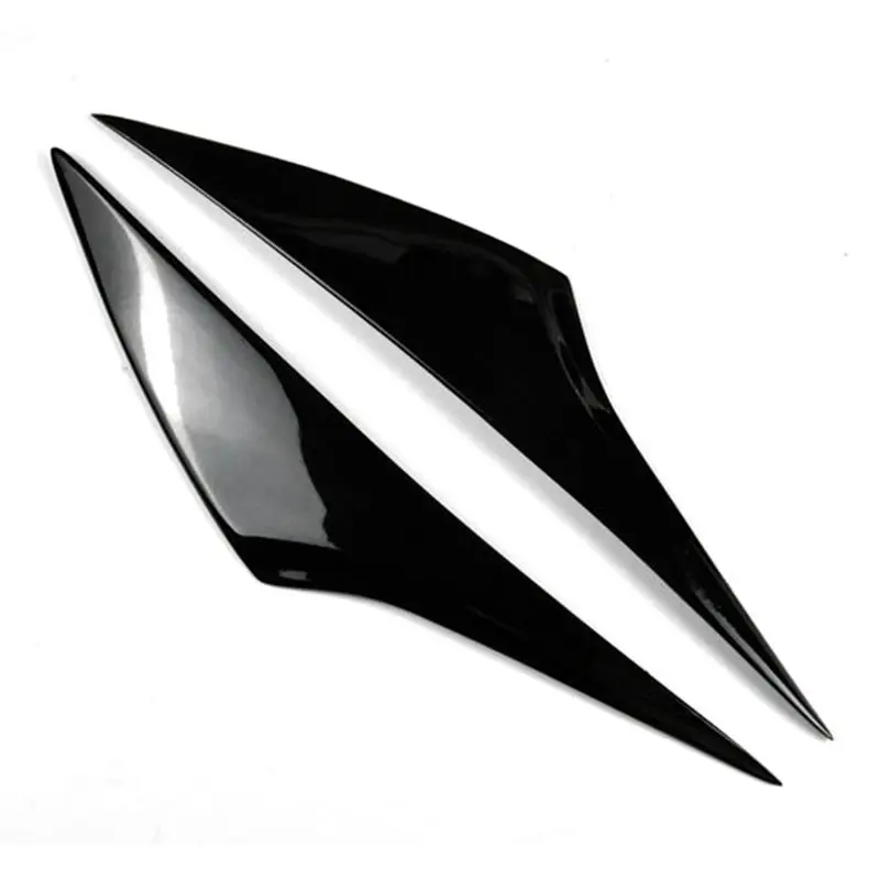 A024-Car Front Headlight Eyebrow Cover Head Light Lamp Eyelid Eyebrow Trim Resin for Mazda 3 Axela 2014-2016