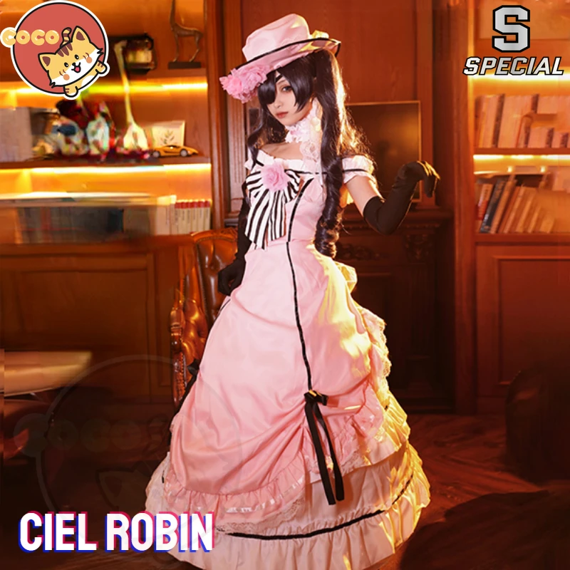 CoCos-S Anime Black Butler Ciel Robin Cosplay Costume Anime Cos Black Butler Cosplay Ciel Female Costume Dress and Cosplay Wig