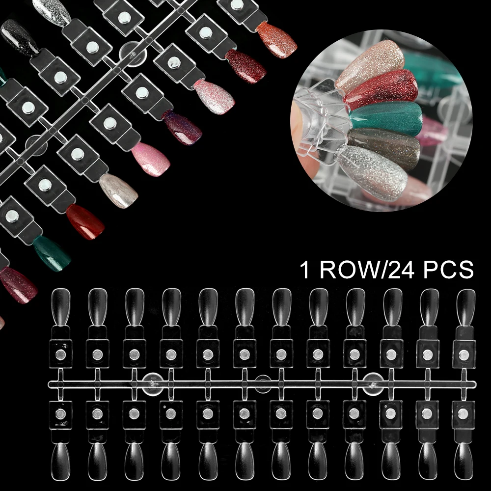 48/72/120 Stück magnetische Nagelspitzen, wiederverwendbar, künstliche Nägel, abnehmbar, einfache Farbanwendung und Testen, modisches Nagelzubehör, Nagelkunst – Detail 1