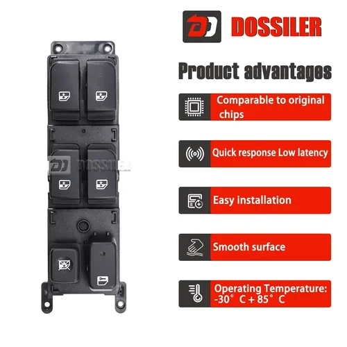 Imagen 2 del producto 93571-1D200 Dossiler LHD interruptor de Control de elevador de vidrio de ventana principal eléctrico 4 botones automáticos para Kia Carens RONDO 2006-2012