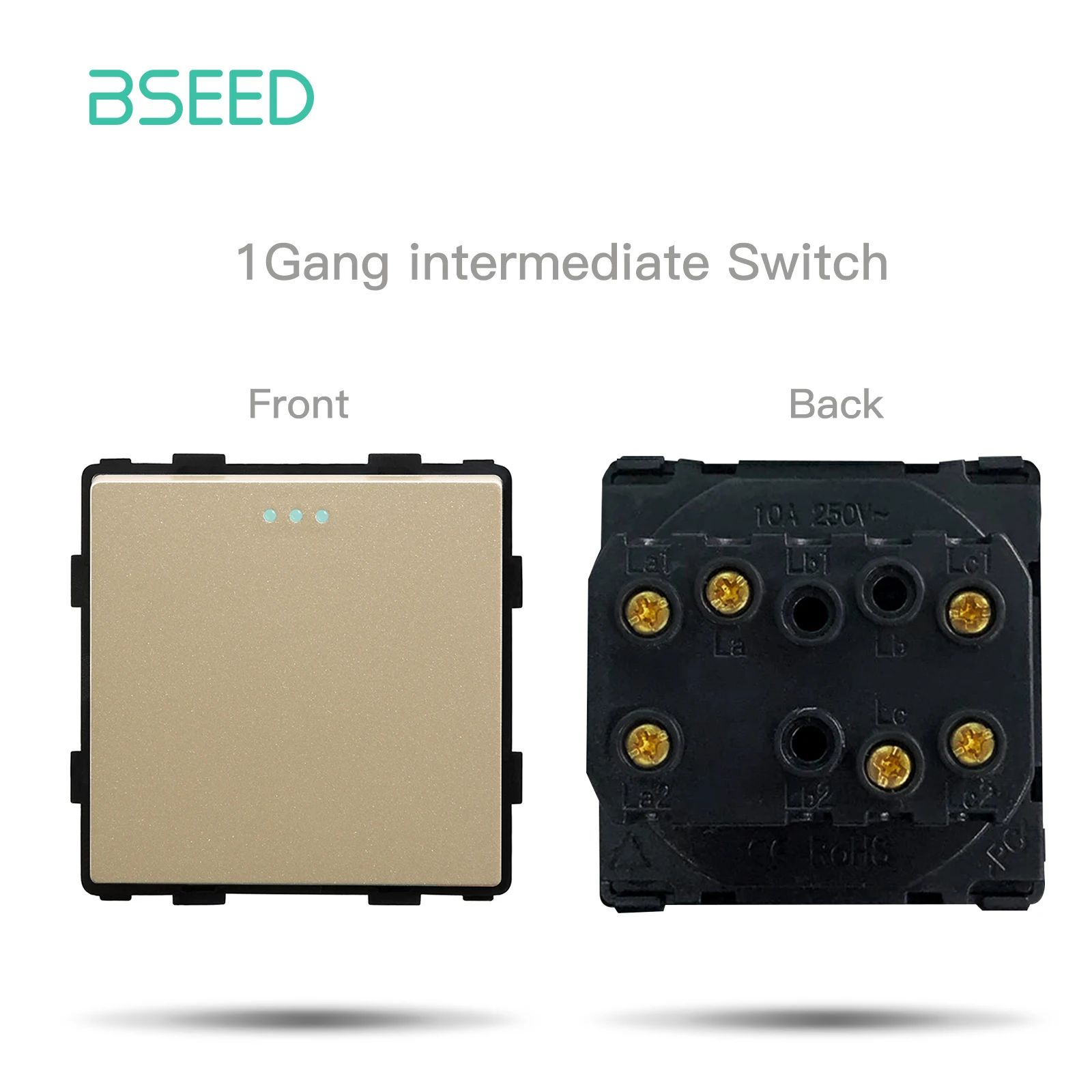 Zaad Mechanische Knop Schakelaar 1/2/3Gang 1/2way Usb Type-C Lading Poort Stopcontact Diy Functie Deel Kunststof Frame Alleen