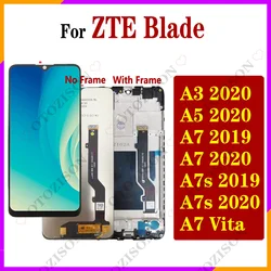 Display For ZTE Blade A3 A5 A7 A7s 2020 LCD With Frame A7 Vita A0722 A7 A7s 2019 LCD Screen Touch Sensor Digitizer Assembly