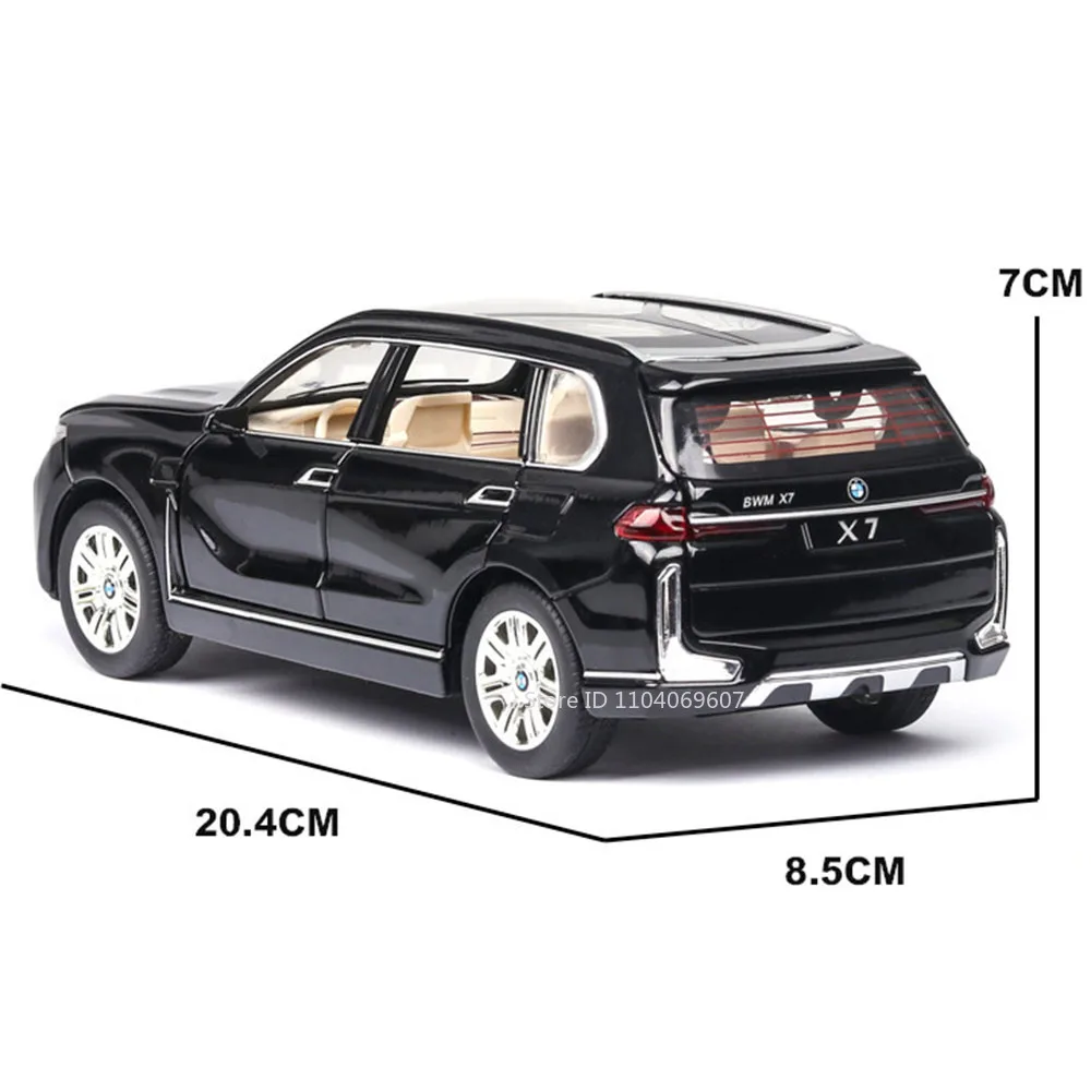 1:24 x7 Miniatur Spielzeug Modellautos Legierung Druckguss Sound Licht zurückziehen 6 Türen geöffnet Gummireifen Geländewagen Ornament Fahrzeuge für Jungen