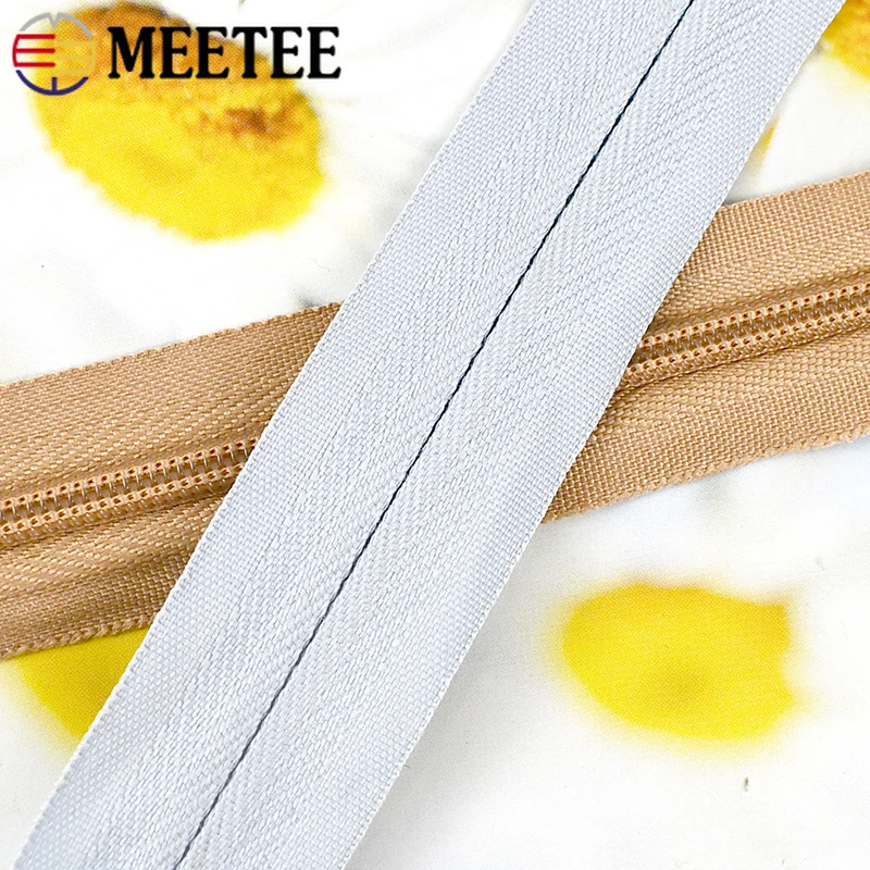 

5/10Pcs 3# Invisible Nylon Zippers 60/120cm Double Slider Zipper Clothes Bag Pillow Replace Zip Repair Kits Sewing Accessories