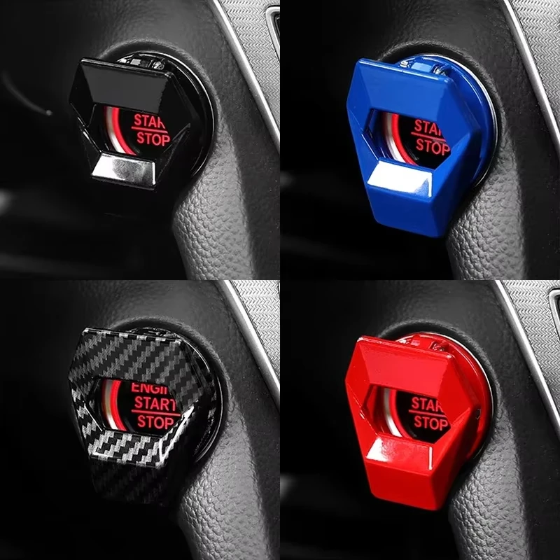 Car Engine Start Stop Switch Protective Cover Decorative Auto Accessories Push Button Sticky Cover Car Interior Car-Styling