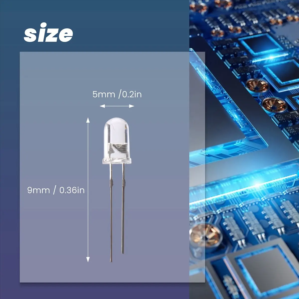 [in stock] LED Bright Light Lamp Emitting Diode, 70 Piece, DC 3V-6V, 5 mm, White