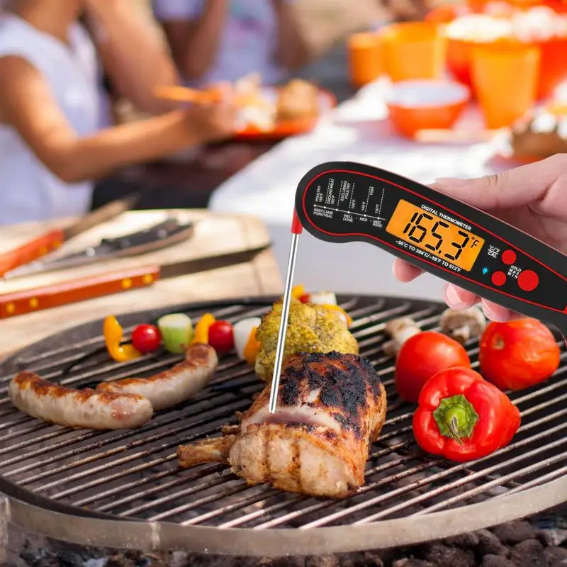 Digital Meat Thermometers Meat Thermometers Waterproof Food Thermometers Backlight Kitchen Thermometers Foldable Candy