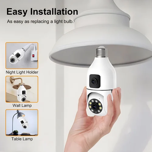 Imagen 2 del producto Cámara de vigilancia PTZ HD Wifi para exteriores, lente Dual de 4MP, pantalla Dual, seguimiento automático AI, cámara de protección de seguridad IP, vídeo CCTV