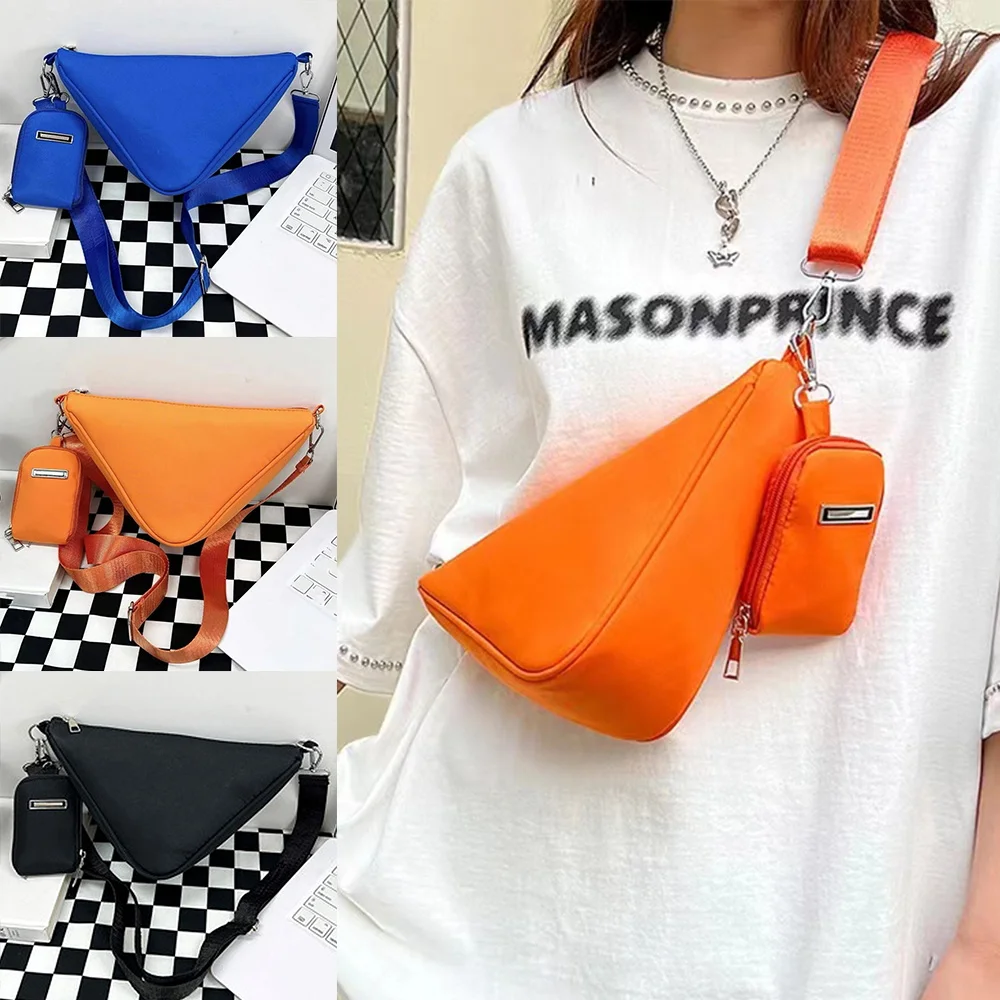 Bolso cruzado de pecho Triangular informal para mujer, bolsos de hombro de diseñador, bolso de compras de viaje de gran capacidad, monederos