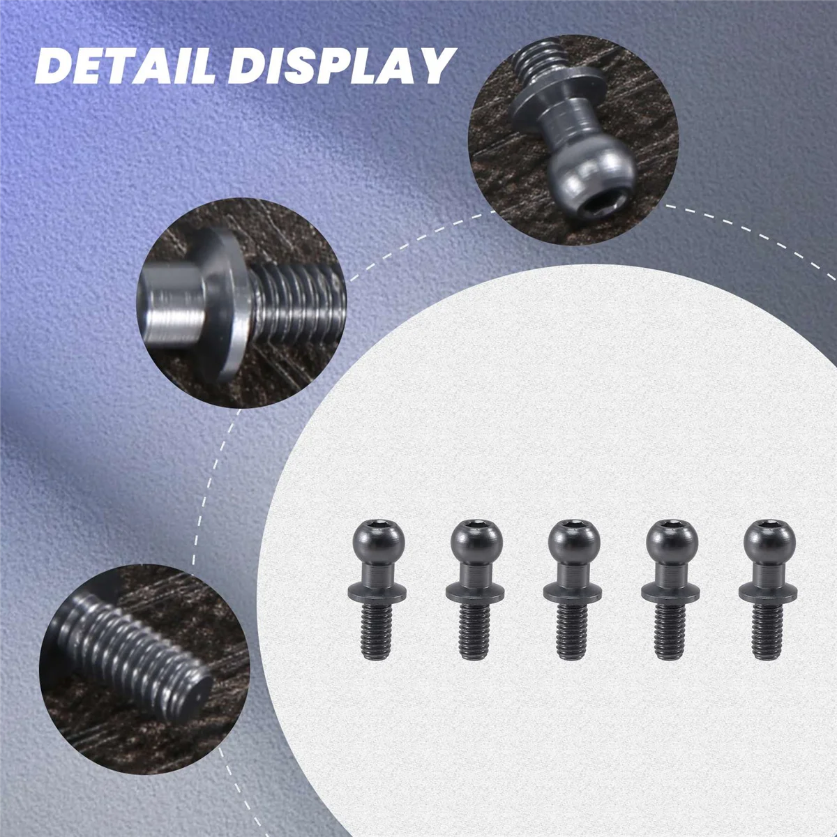 ONNL 10Pcs M3 Metal Hex Ball Head Screws for Tamiya TT01 TT02 Sakura D5 1/10 RC Drift Car Spare Parts Universal,Silver
