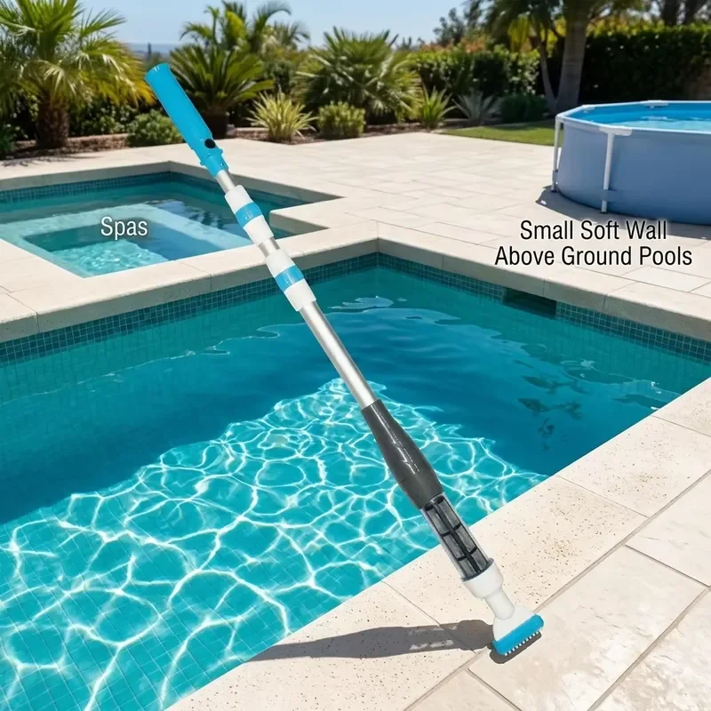 Automatic Electric Pool Vacuum Cleaner Cordless Handheld Swimming Pool Cleaning Tool for Inground Above Ground Pools Spa Hot