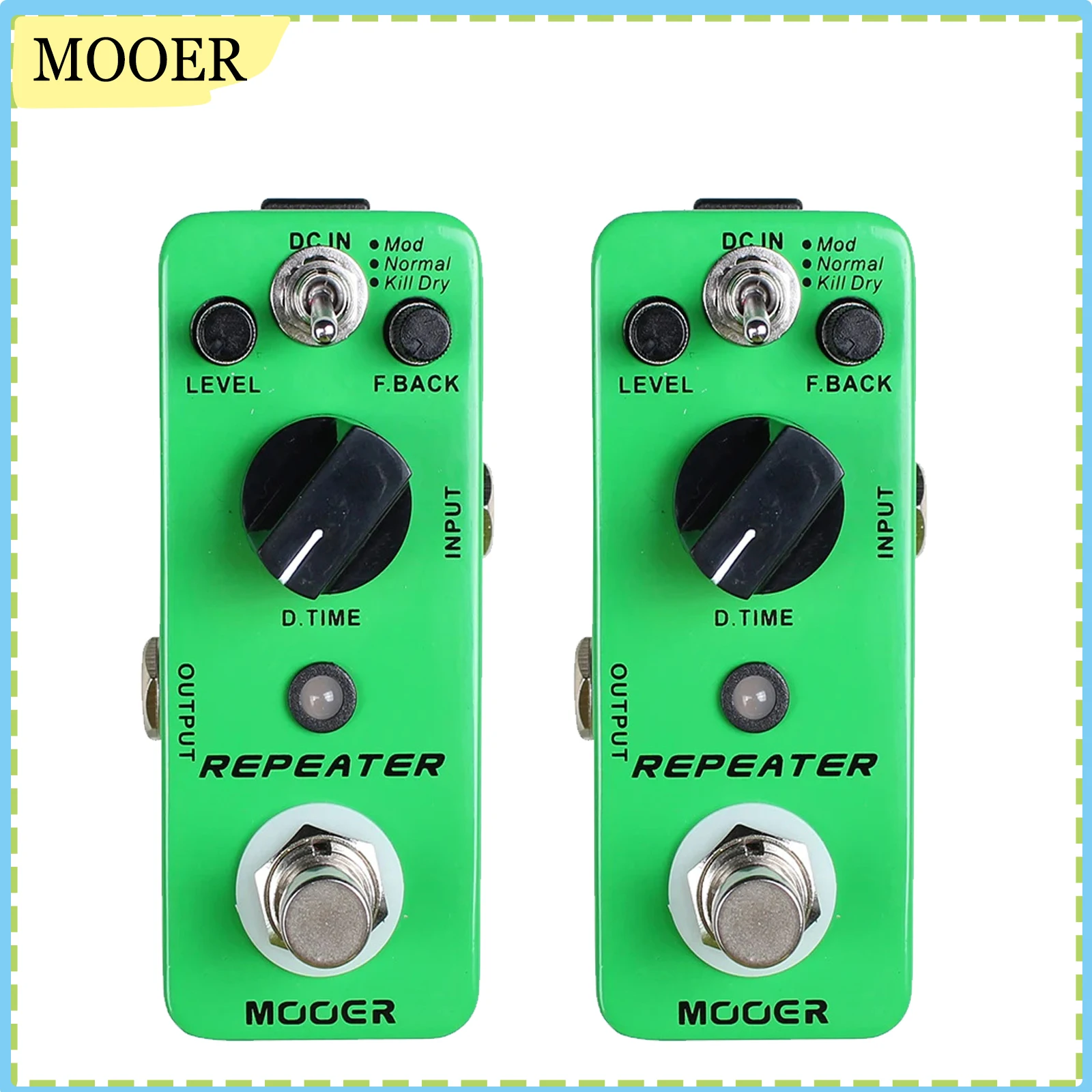 

MOOER Repeater Guitar Effect Pedal Digital Delay 3 Working Modes Mod Normal Kill Dry Guitar Effects Pedal