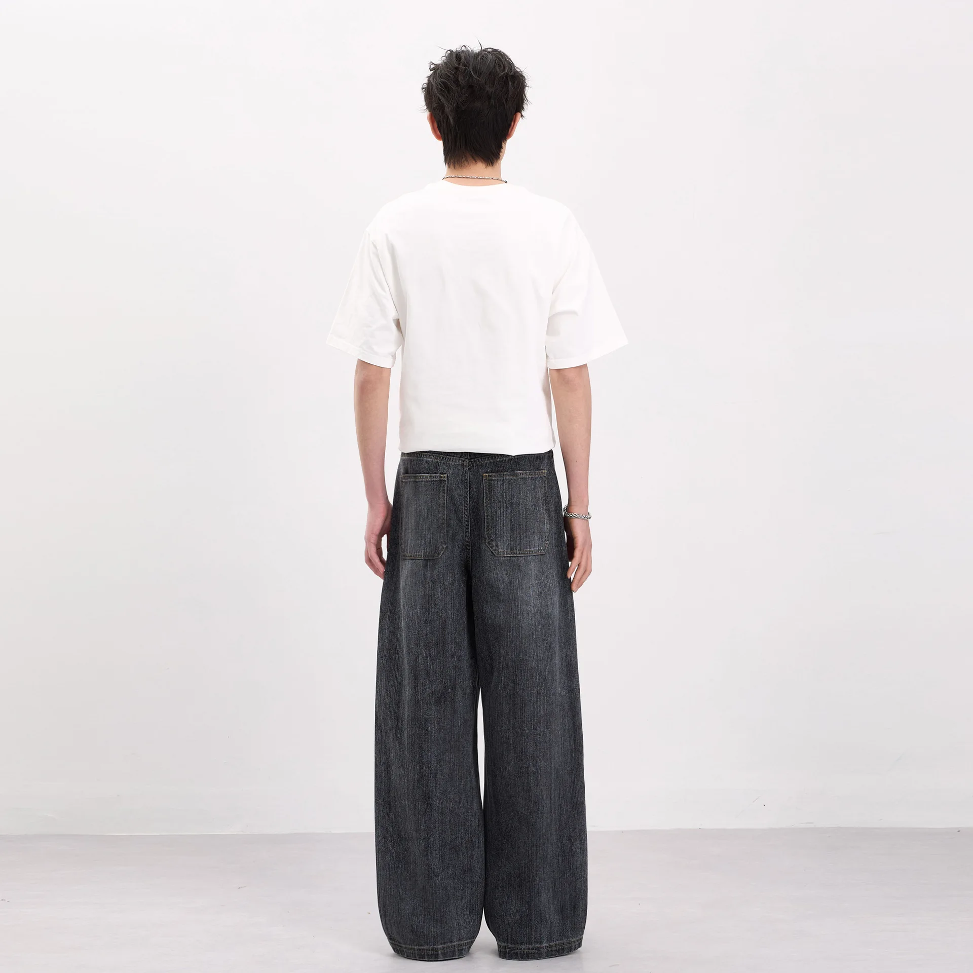 กางเกงยีนส์ผู้ชายทรงหลวมขาตรงส - Men'S Fashion Grey Jeans บทวิจารณ์และราคา