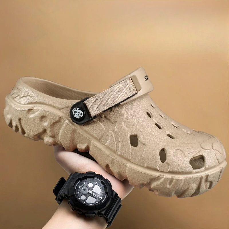 

Лето 2023, мужские сандалии, новая домашняя садовая обувь, удобные и легкие мужские тапочки, нескользящие шлепанцы с мягкой подошвой, сандалии