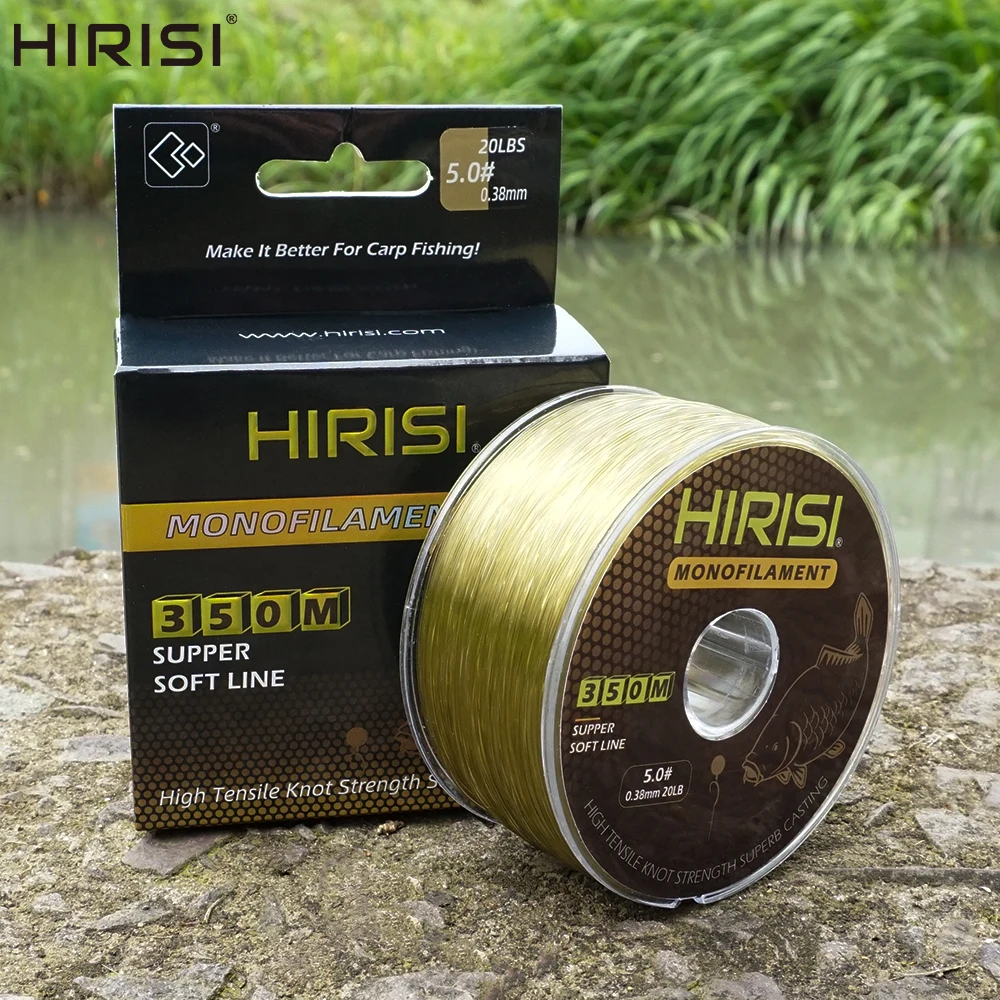 Hirisi 350m super mocna żyłka 12LB-20LB japonia monofilamentowa nylonowa żyłka karpiowa akcesoria wędkarskie