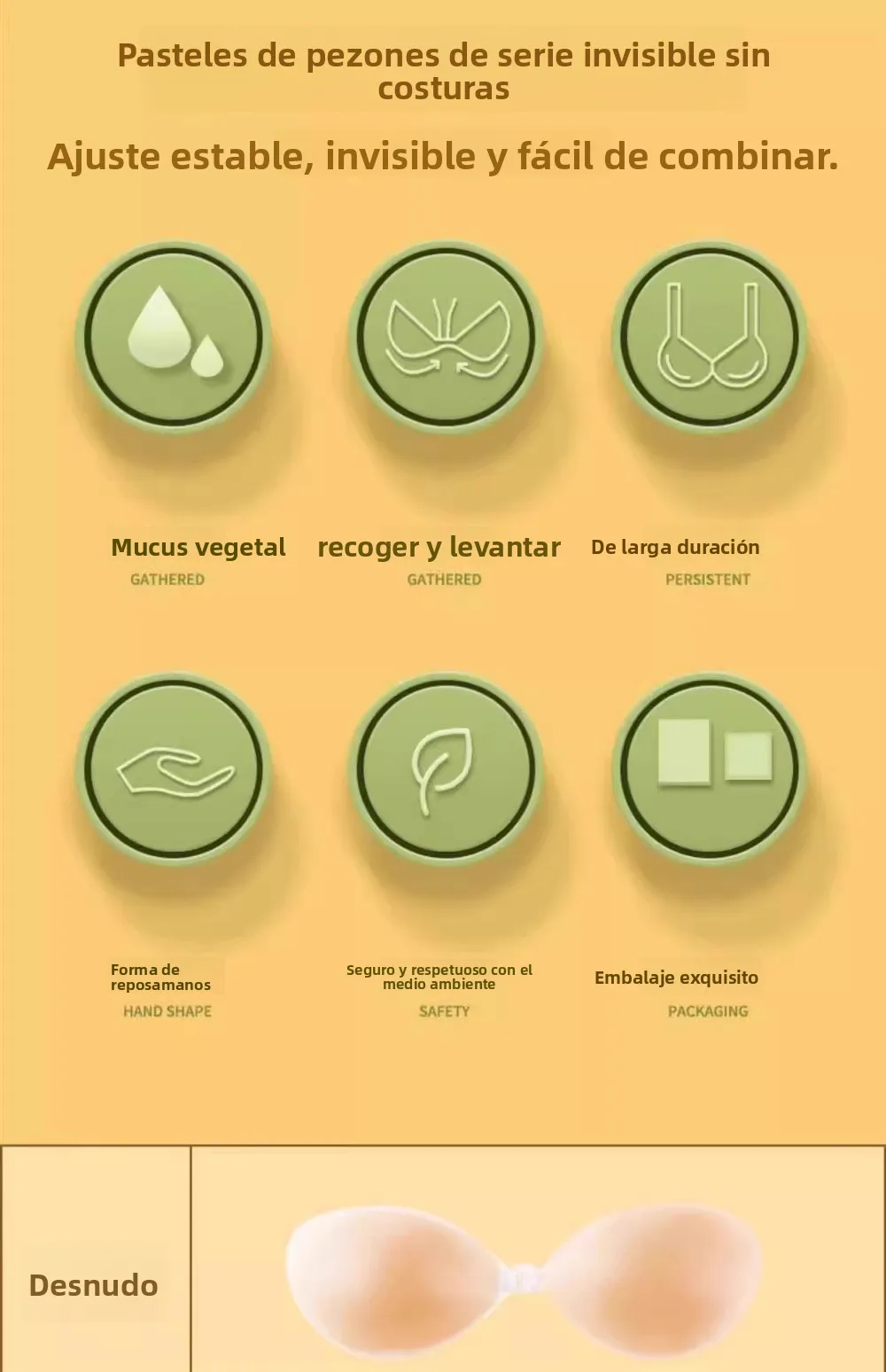 Cubrepezones de silicona transpirables para mujer, sujetador sin tirantes para vestido de novia, ropa interior invisible engr...