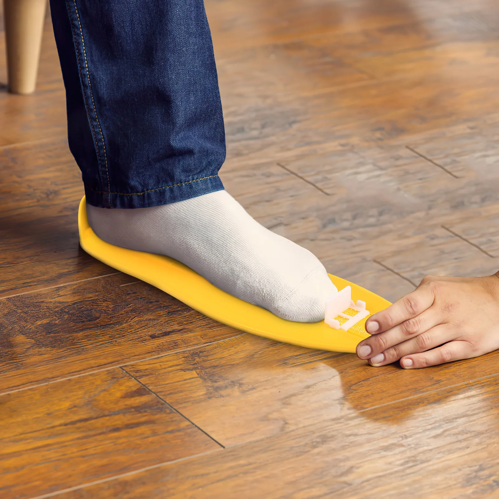 

Foot Measuring Gauge 1 Piece Adult Foot Measurement Tool Easy Carry Portable Size Finder for Correct Fit Shoes Yellow