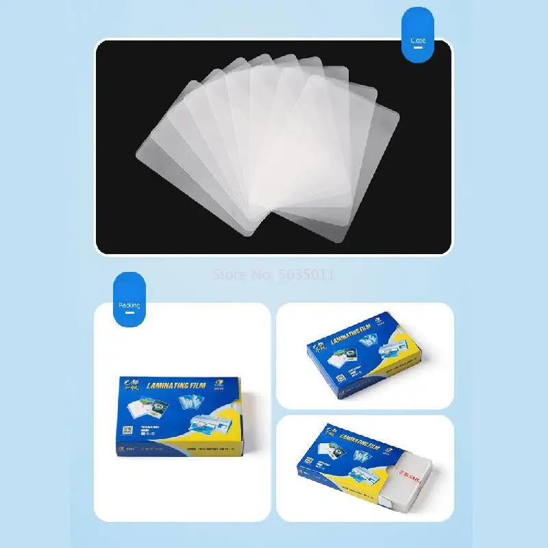 100pcs 80 Mic A4 Thermal Laminating Film Pet Eva Plastic Film For Hot Laminator Photo/files/card/picture Office Supplies