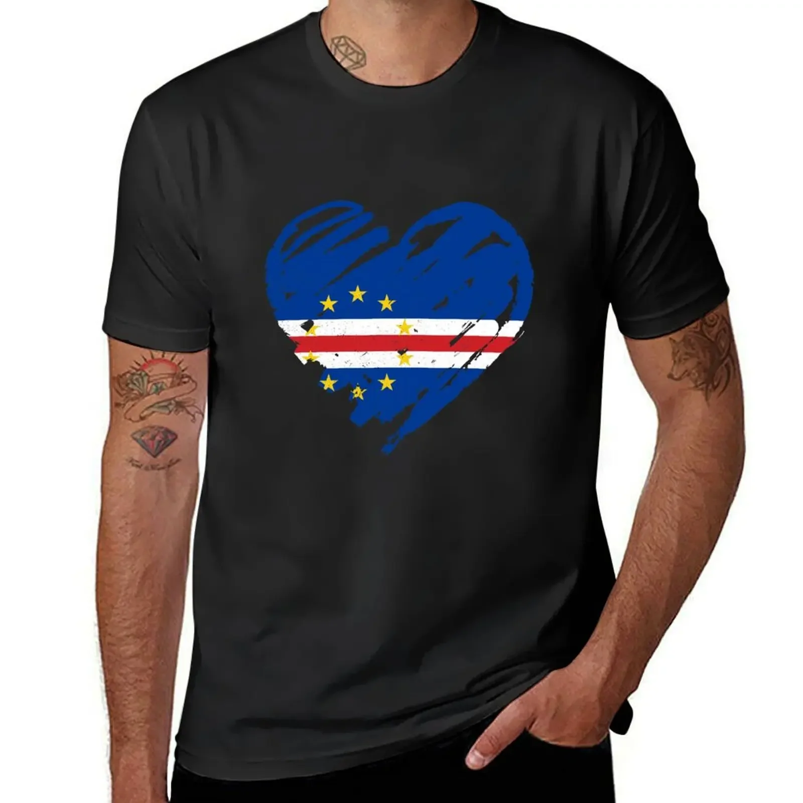 I Love Cape Verde T-Shirt custom t shirt street wear shirts graphic Men's cotton t-shirt