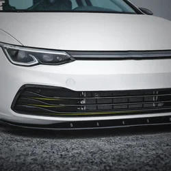 ABS Bumper Bar Front Grill Exhaust Decorative Strips Sticker Body Kits Car Modification for Volkswagen Golf 8 MK8 Pro 2021 2022