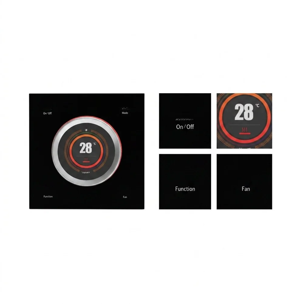 86*86*54mm Smart WiFi Thermostat Stable Environment Maintenance Two-way Rotating Knob Buttons 1.32-inch TFT Screen
