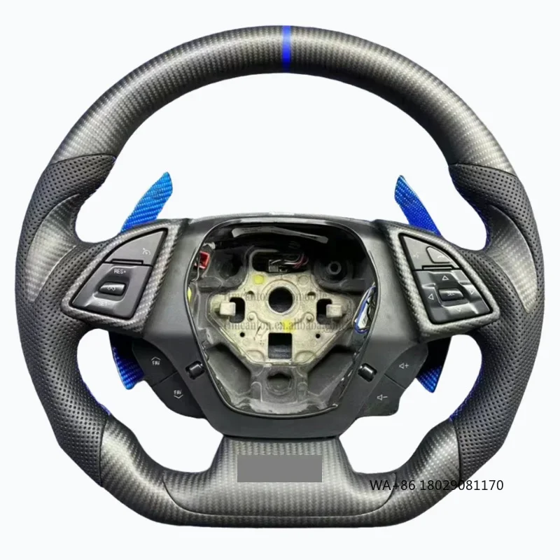 

Высококачественный перфорированный кожаный руль из углеродного волокна для рулевого колеса автомобиля Chevrolet
