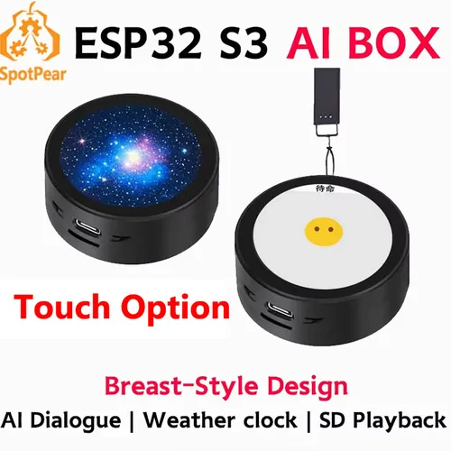 Imagen 1 del producto DeepSeek AI Chat de voz Robot BOX ESP32-S3 Placa de desarrollo 1,28 pulgadas LCD redondo pantalla táctil de 1,28 pulgadas N16R8 para XiaoZhi