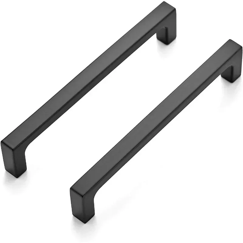 

Home.30 Pack SOLID 5-дюймовые квадратные ручки для кухонного шкафа, матовые черные ручки для шкафа, ручки для выдвижных ящиков, фурнитура для кухонного шкафа, плоская