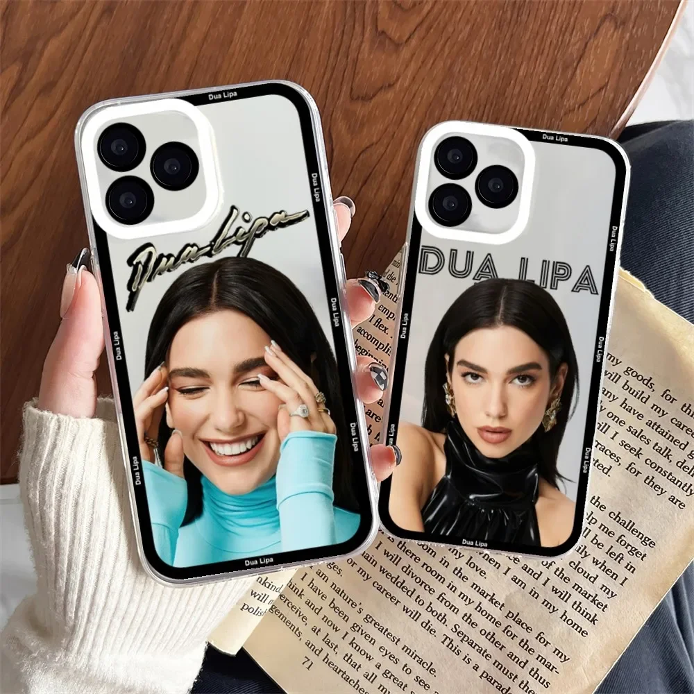 Dua-Lipa Singer Phone Case For iPhone 11 12 Mini 13 14 Pro Max Transparent Shell