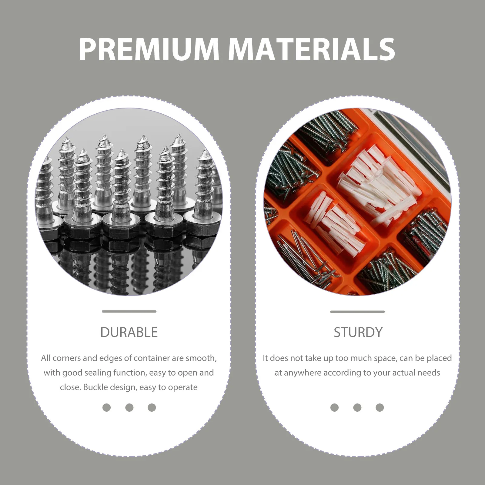 Plastic Tool Storage Box Hardware Organizer Small Parts Storage Case Transparent Container for Screws Nuts Bolts Tools Organizer