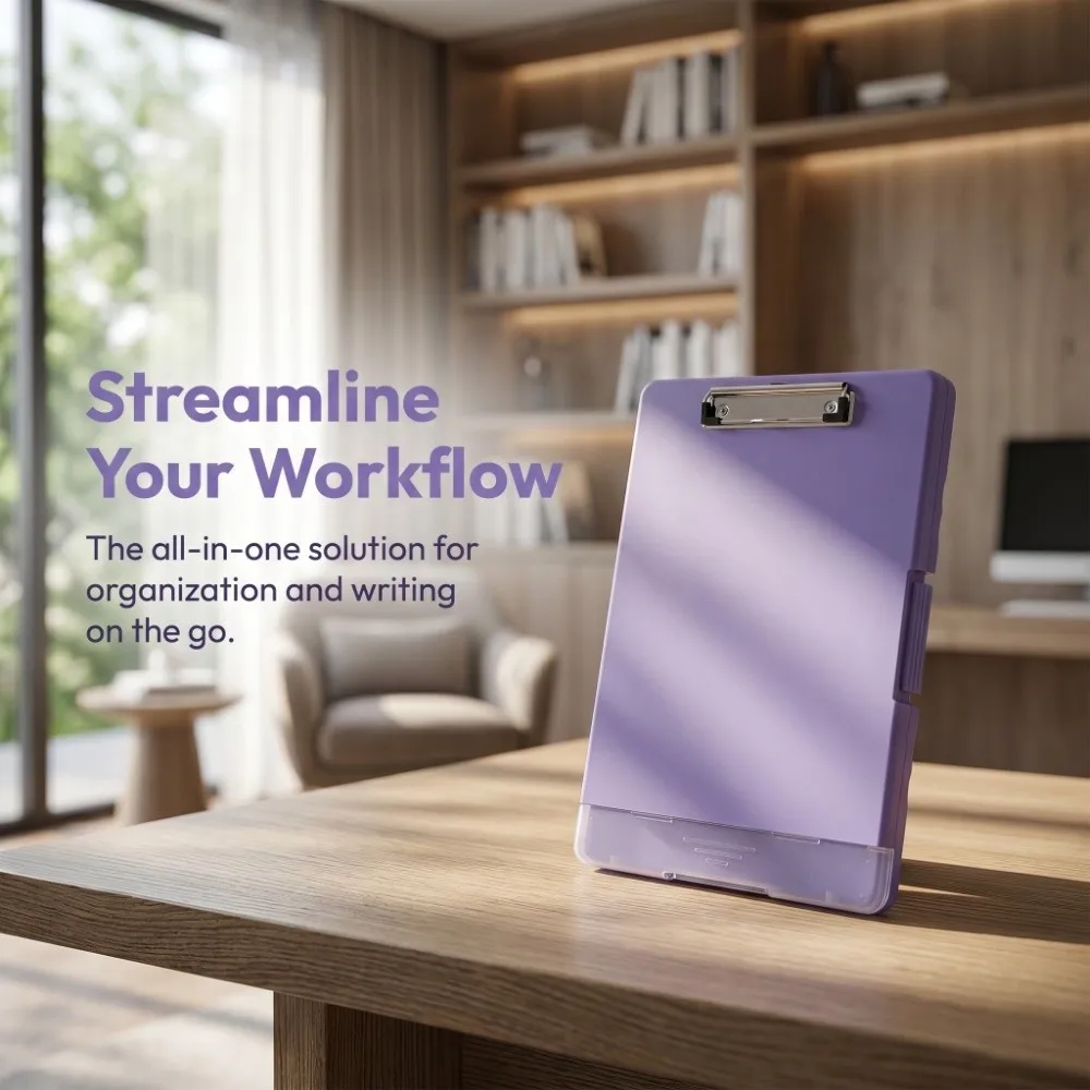 

Large Capacity A4 Binder Clipboards with Pen Holder Organization Box Clip Board Waterproof Multifunctional File Organization Box