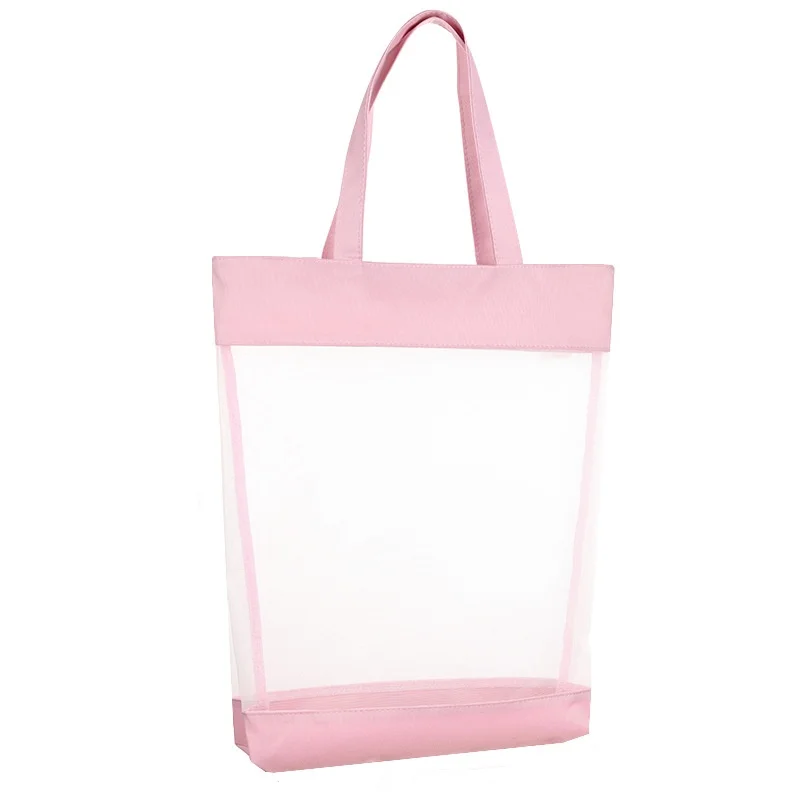 1 simple transparent file bag mesh bag tote bag tutorial bag art book storage bag