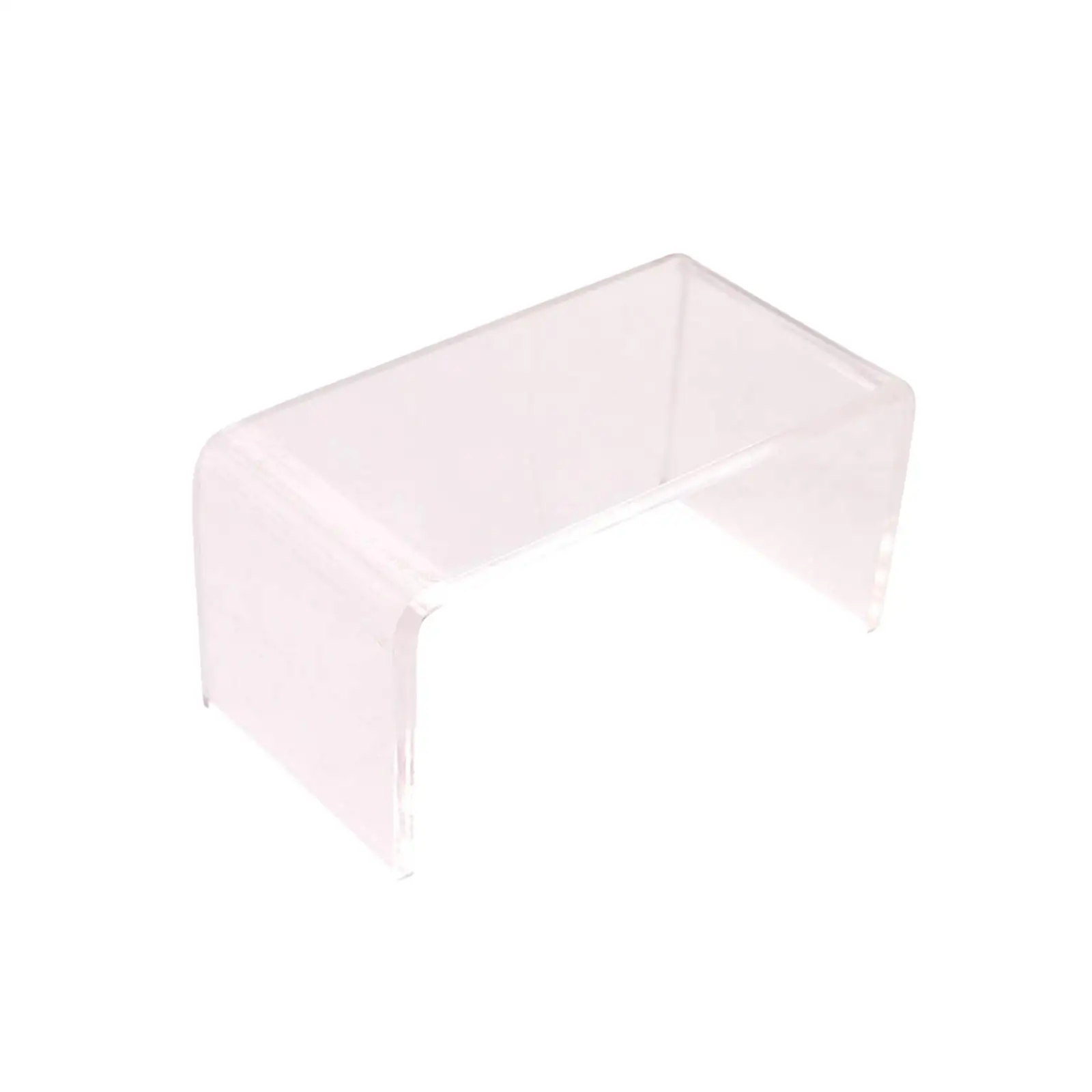 Dollshouse End Table Lifelike Design 1:12 Clear Floor Desk Rectangular Coffee and Side Table Mini Desk Model Dollhouse Accessory