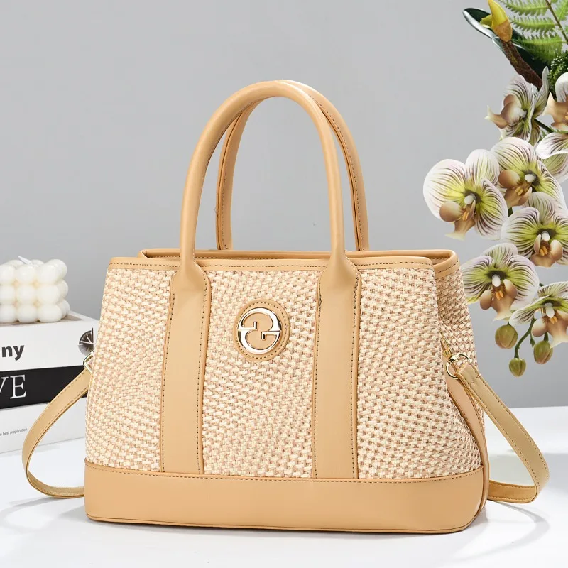 2026 New Women's Handbag Fashion High Quality Light Luxury Single Shoulder Women's Bag Premium Solid Color Shopping Storage Bag