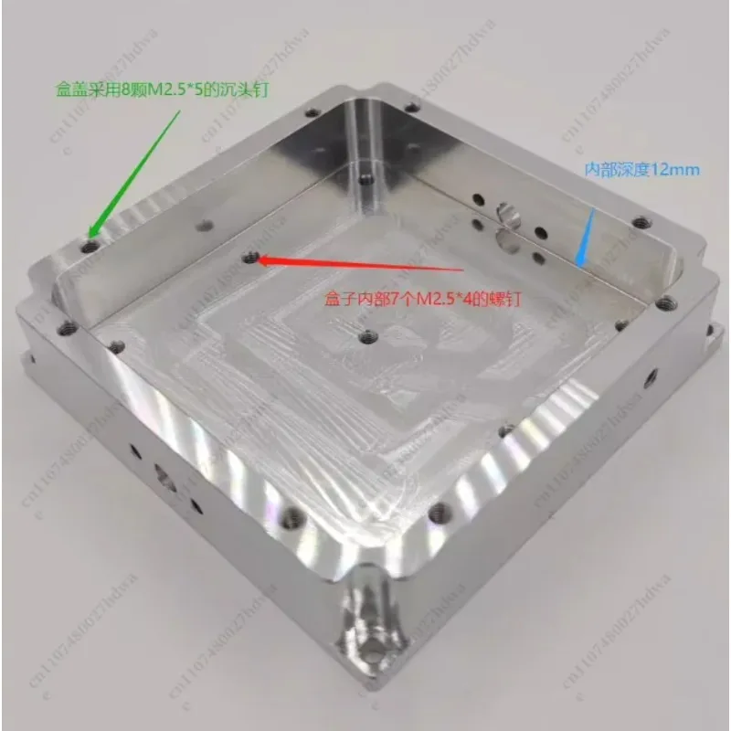 Metal Box,Aluminum Shell,Shielding Box,Length 70mm,Width 70mm,Height 19mm,Connector,Through-hole Capacitor Power Supply