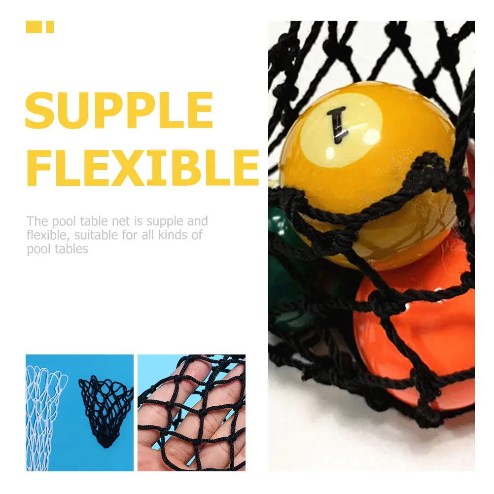 

6 Pcs Pool Table Mesh Bag Billiard Accessory Pockets Net Billiards Accessories Snooker Nets Reducers for Ball Case Tables