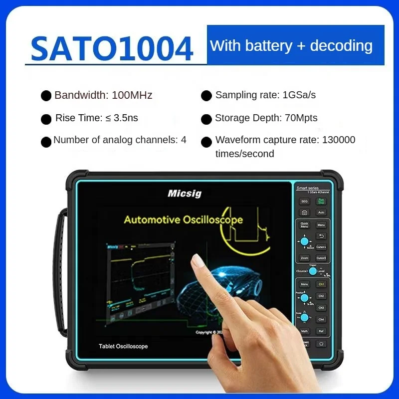 Automotive Diagnostic Oscilloscope with 2-Channel Configuration for Sensor Actuator Testing and CAN Bus Decoding