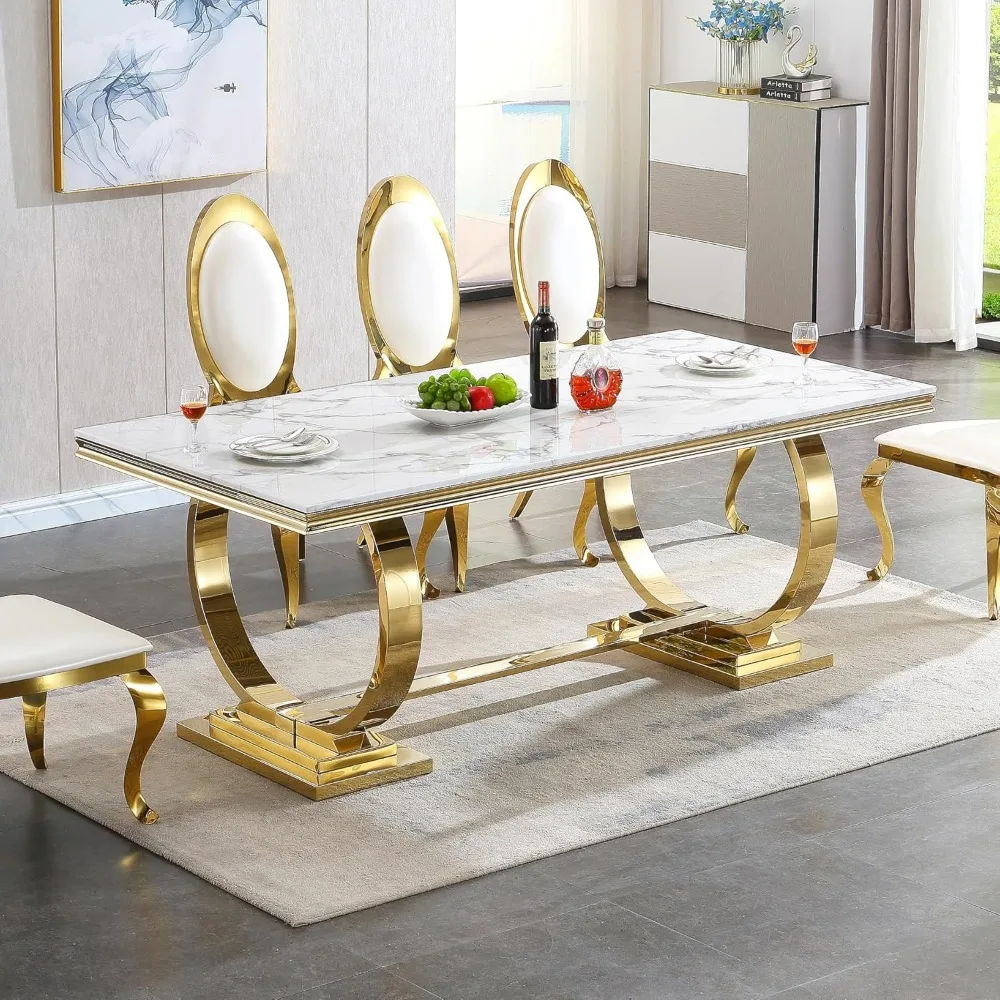 Marble dining table, rectangular 70