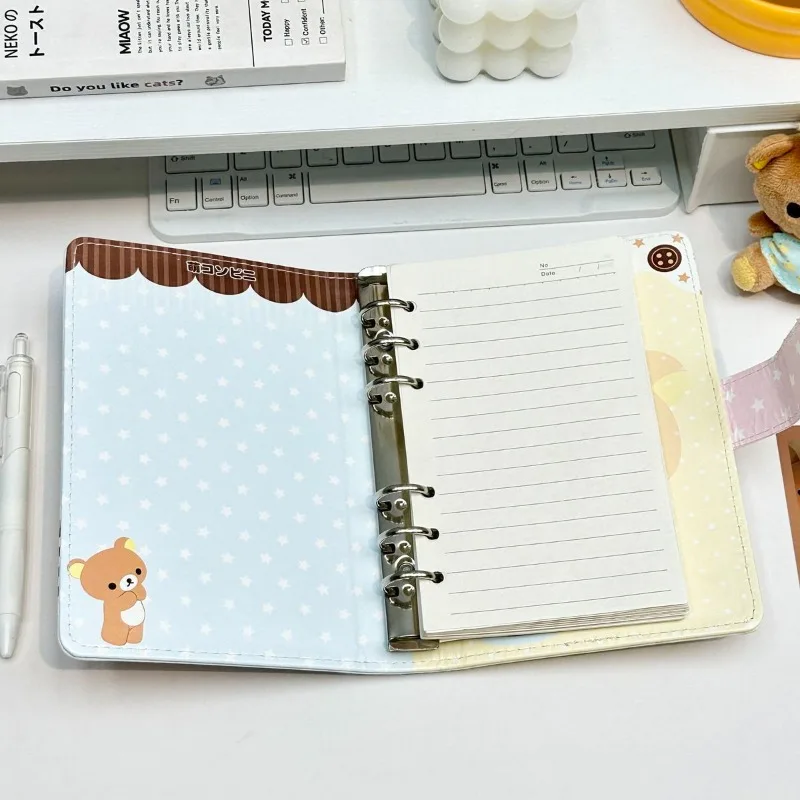 2026 new ins Rilakkuma A6 notebook loose-leaf hand ledger niche simple thickened diary - view 6