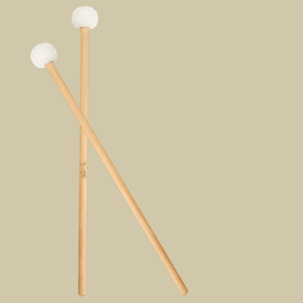 

Timpani Mallets Felt Head Drum Sticks Percussion Musical Accessories Beautiful Sound Rich Tone Professional Student Wooden