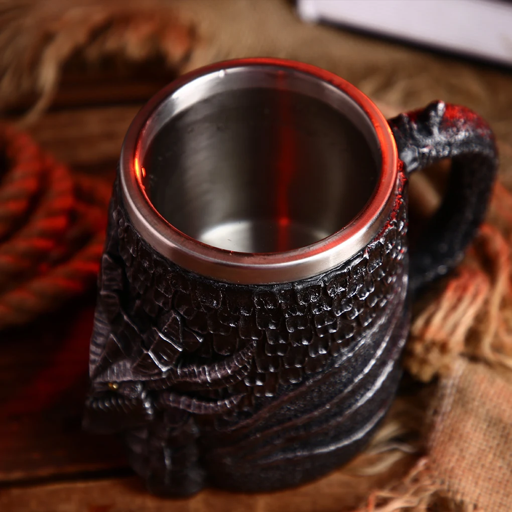 

Resin Beer Mug Double-Layer Coffee Cup Tea Mugs Rustproof Cups Home