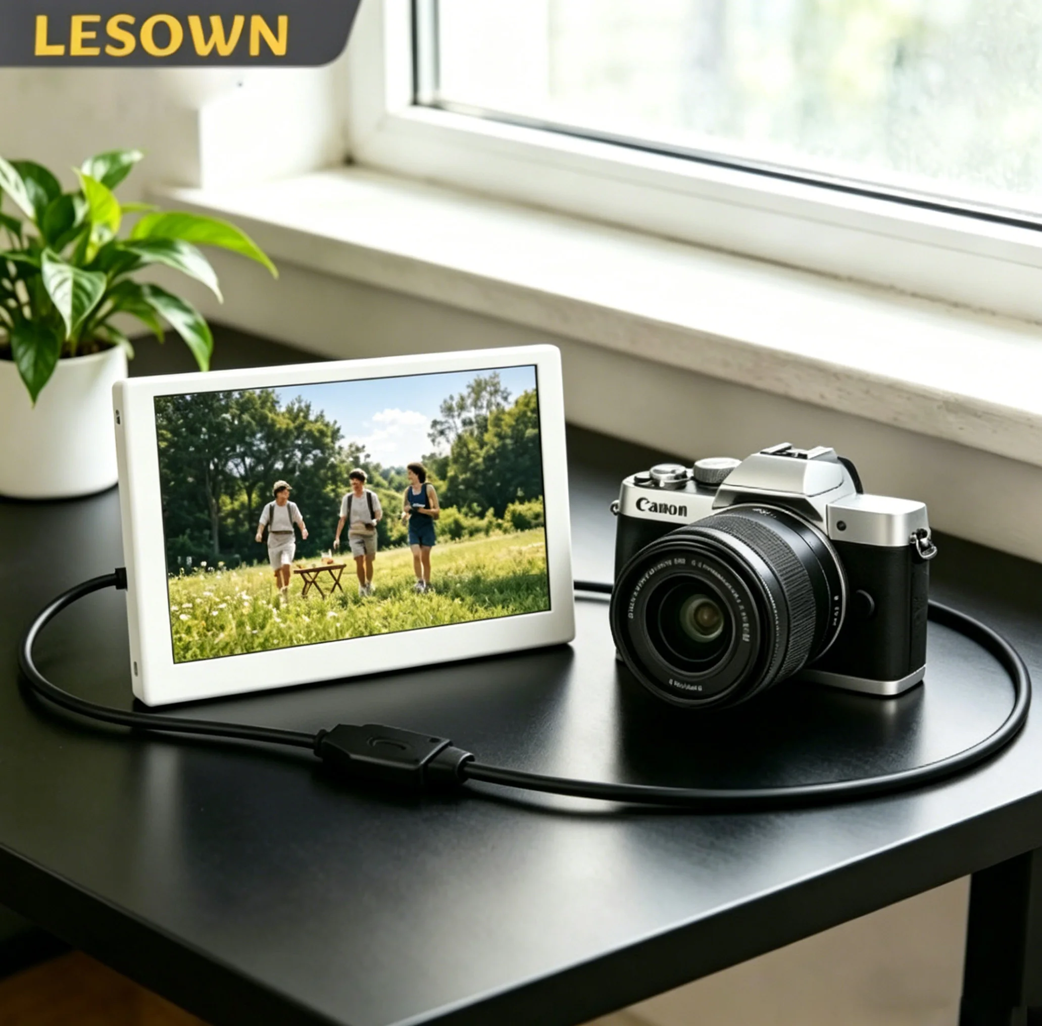 LESOWN 5 Inch External Monitor 800x480 IPS LCD Compact Display Portable Second Screen for Home Office Gaming Travel Camera