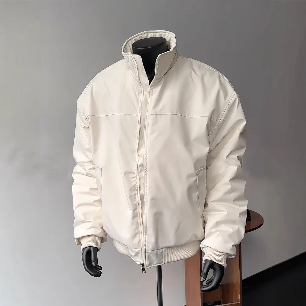 

American Jacket Men's Autumn and Winter Stand Collar Jacket Bomber Baseball Suit