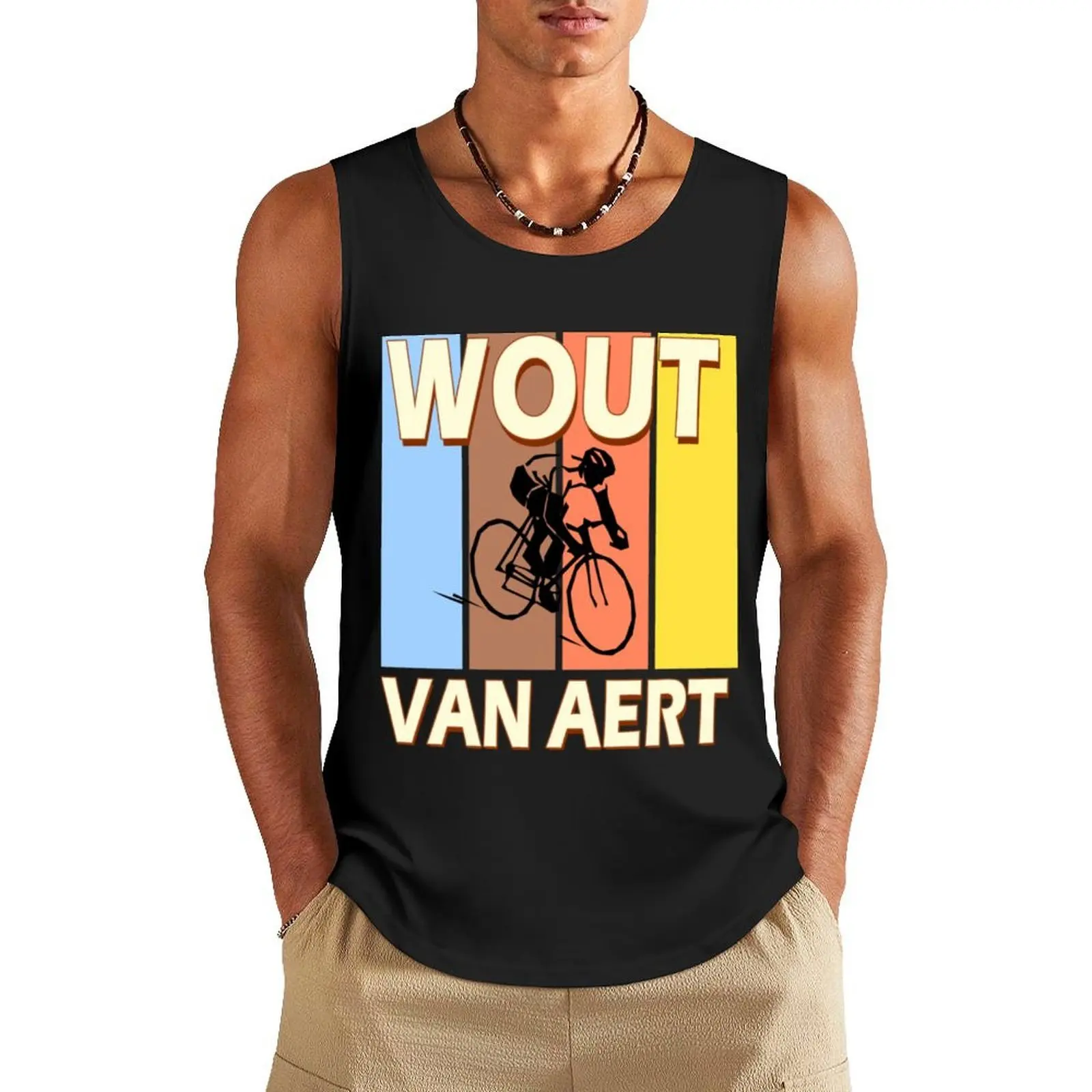 

wout van aert Tank Top Sports shirt man t-shirts for men Clothing men clothing