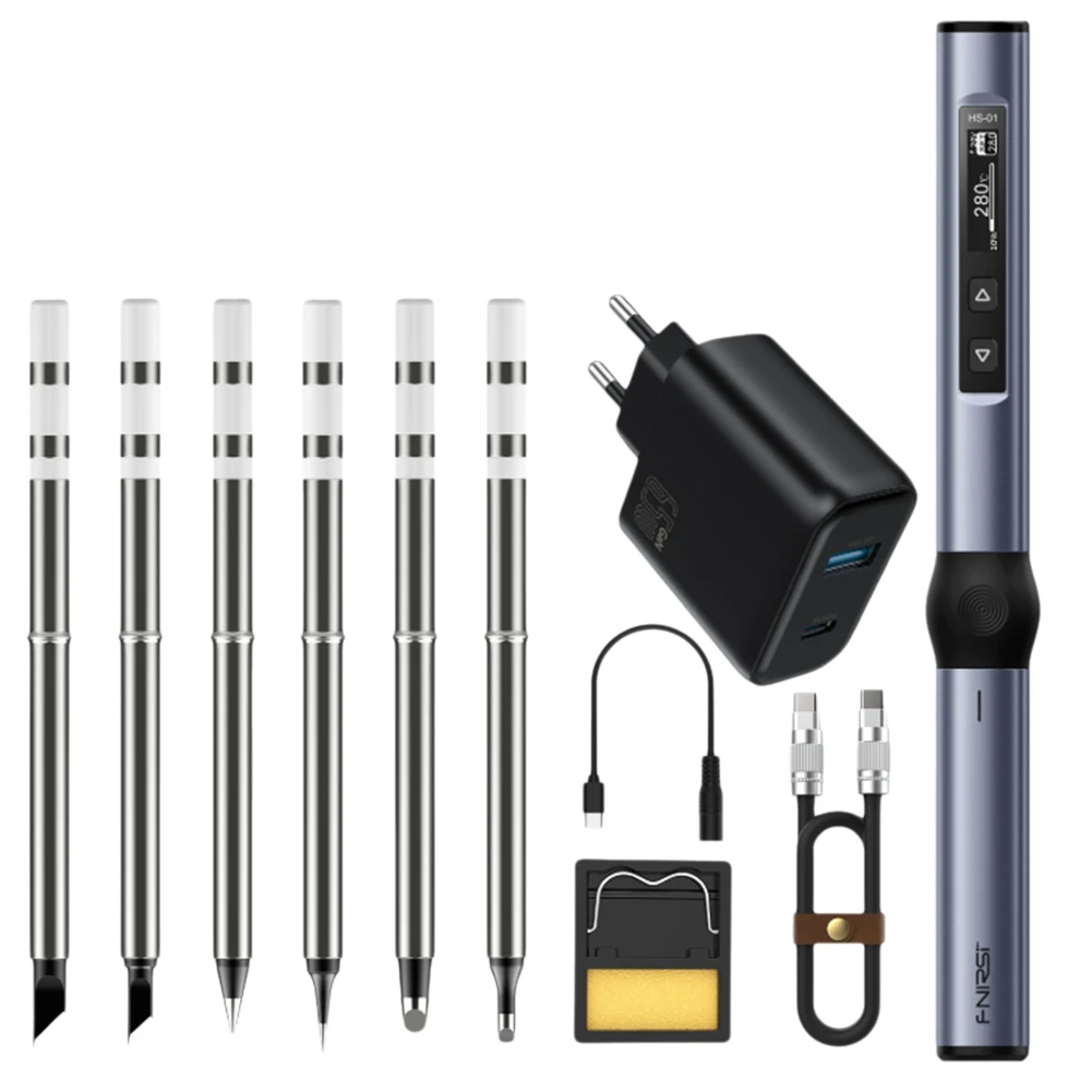 A74U HS01 Smart Welding Iron 65WPD High Temperature Portable Digital Welding Station Welding EU Plug